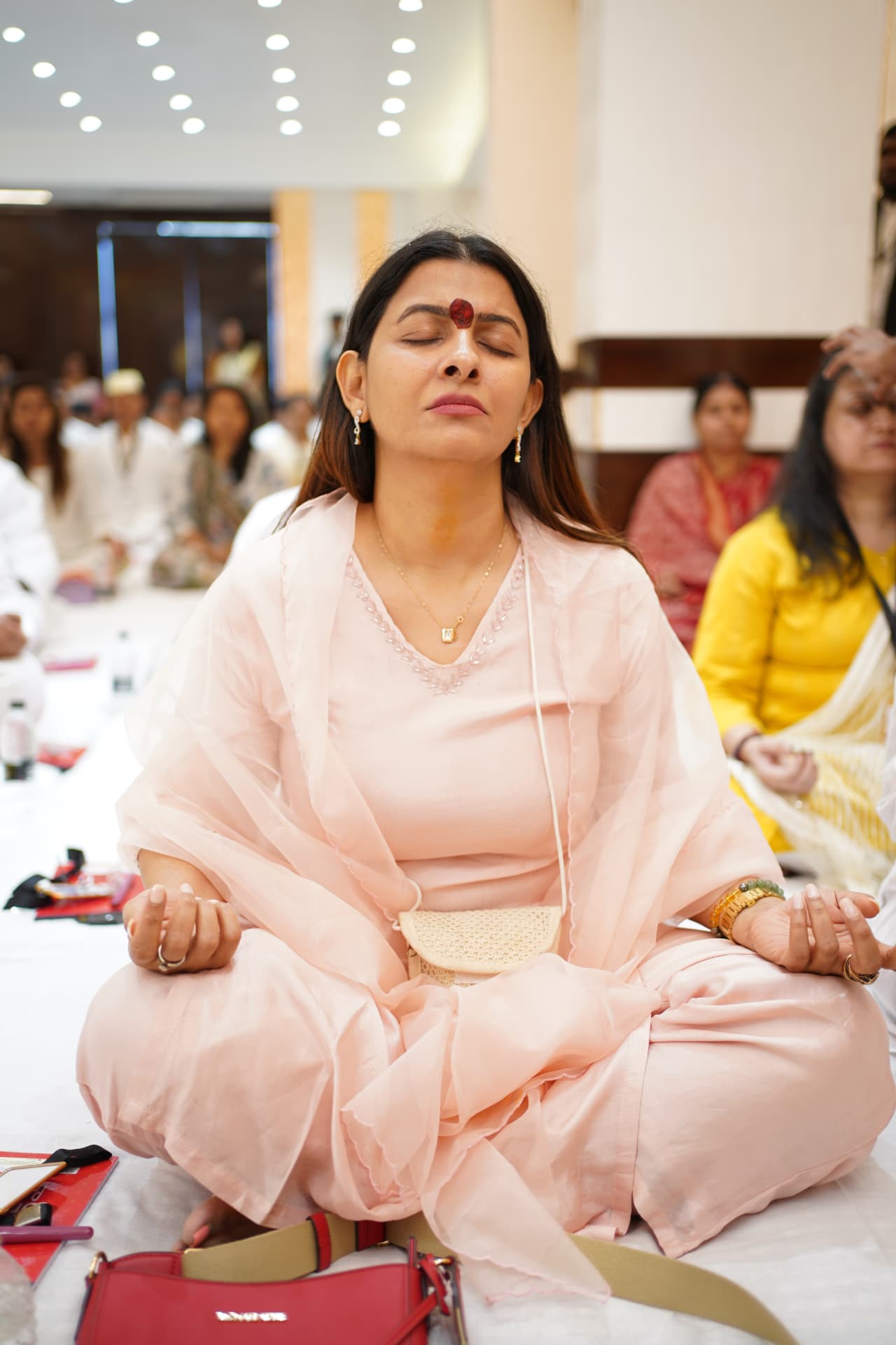 ध्यानात मग्न साधिका